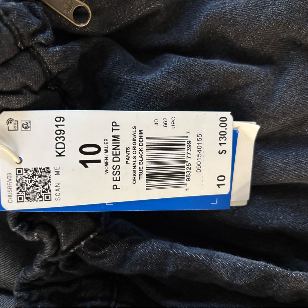 Adidas originals women’s vintage denim pants size 10 - Picture 3 of 4